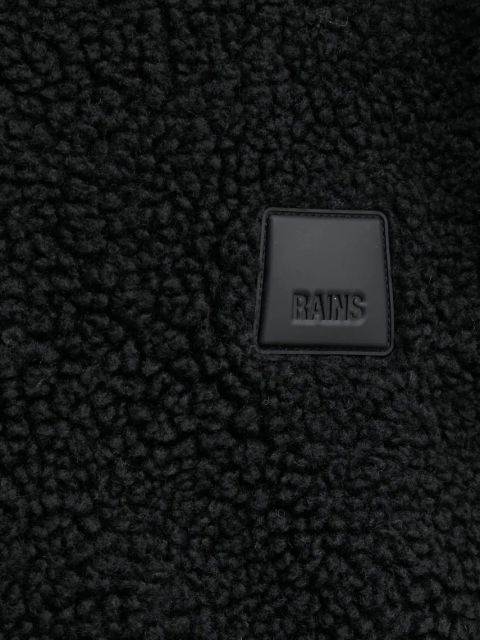 Rains kurtka Kofu Fleece Short Jacket T2 kolor czarny przejściowa 19950-01
