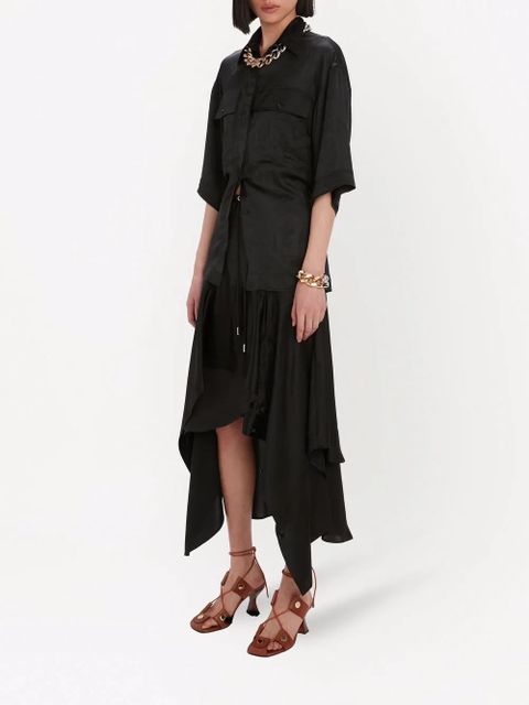 JW Anderson layered asymmetric midi skirt - Black