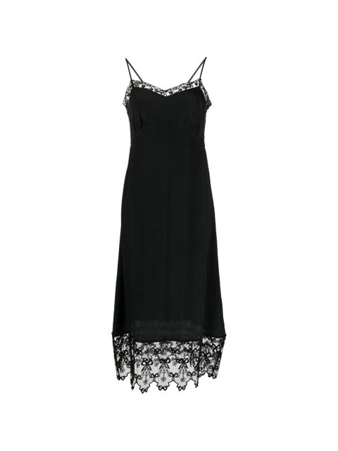 Simone Rocha lace-trim slip dress - Black - zdjęcie produktu nr 1