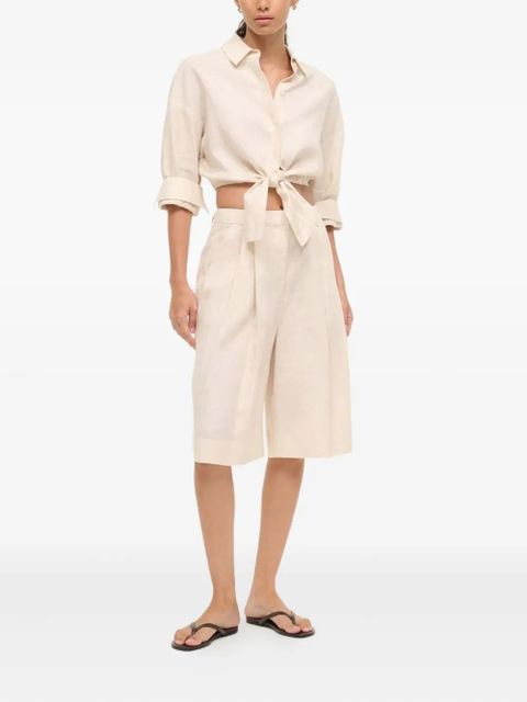 STAUD Lisa linen blouse - Neutrals - zdjęcie produktu nr 2