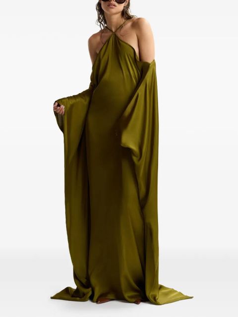 Essentiel Antwerp halterneck maxi dress - Green - zdjęcie produktu nr 2