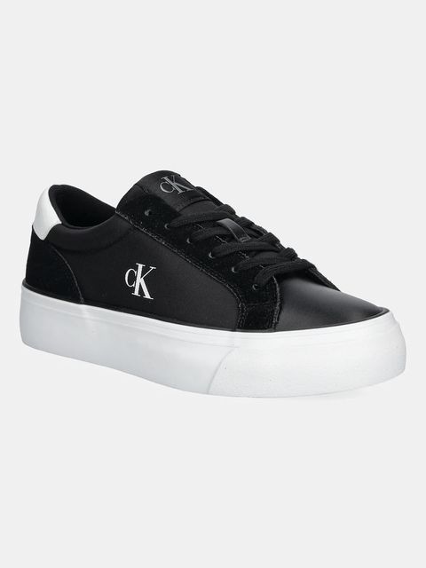 Calvin Klein Jeans sneakersy VULC FLATFORM MG NYLON MIX damskie kolor czarny YW0YW01896 - zdjęcie produktu nr 1