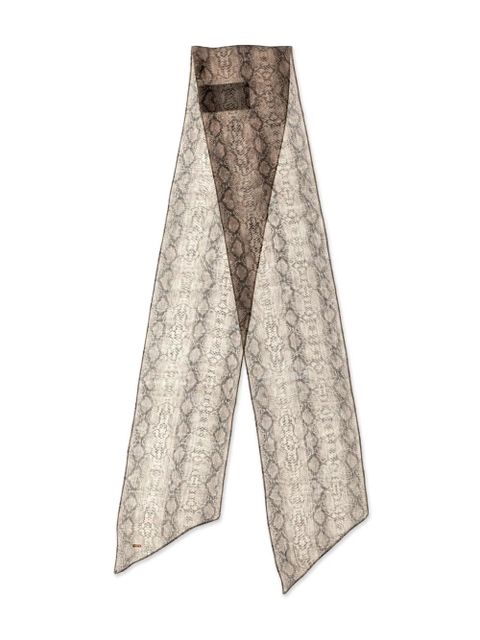 Saint Laurent snake-print silk scarf - Neutrals