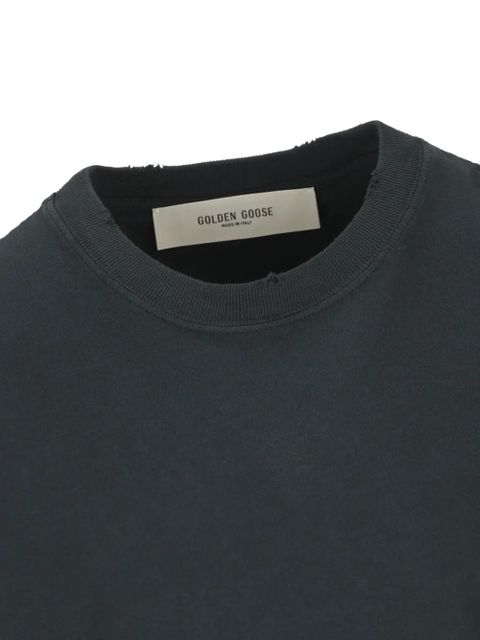 Golden Goose embroidered cotton T-shirt - Black