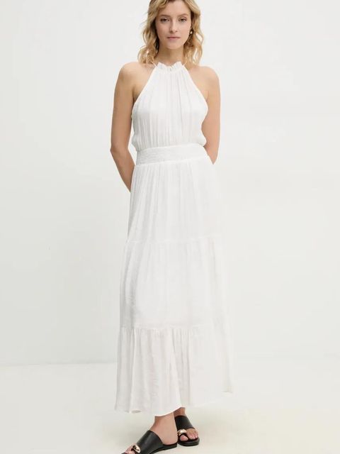 Answear.LAB sukienka kolor beżowy maxi rozkloszowana - zdjęcie produktu nr 1