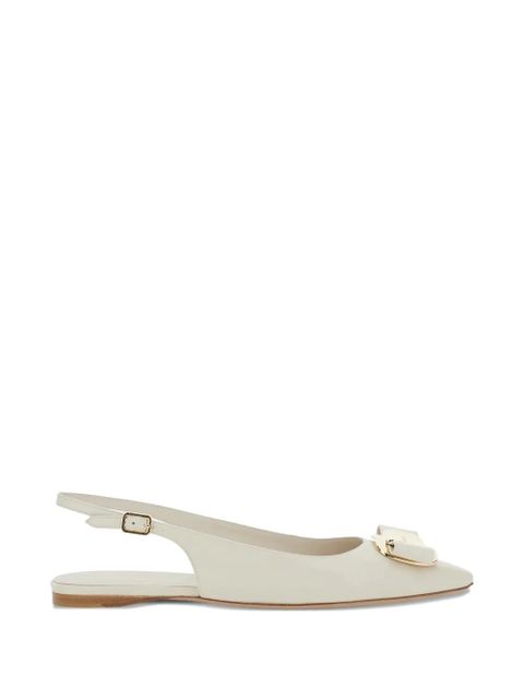 Ferragamo Zelmi buckle lamb ballet flats - Neutrals - zdjęcie produktu nr 1