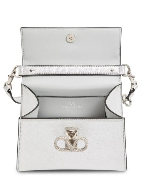 Valentino Garavani mini Vsling leather tote bag - Silver