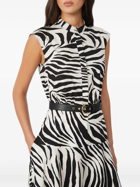 Max Mara zebra-print dress - White