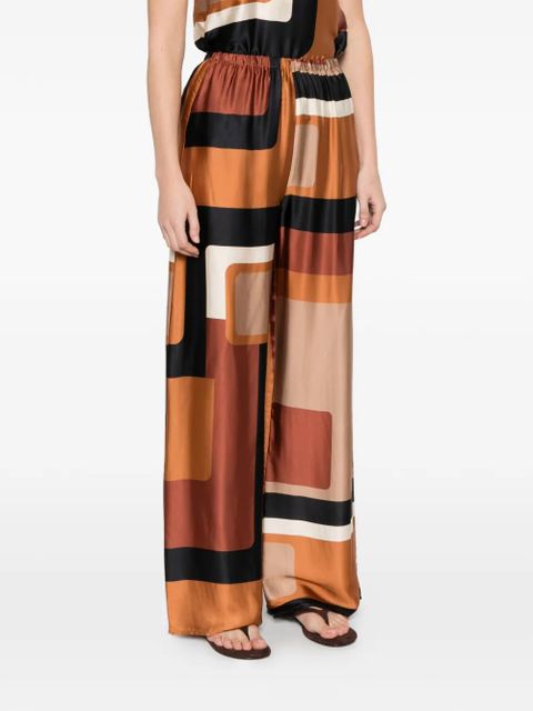 Faithfull the Brand geometric-print palazzo pants - Brown