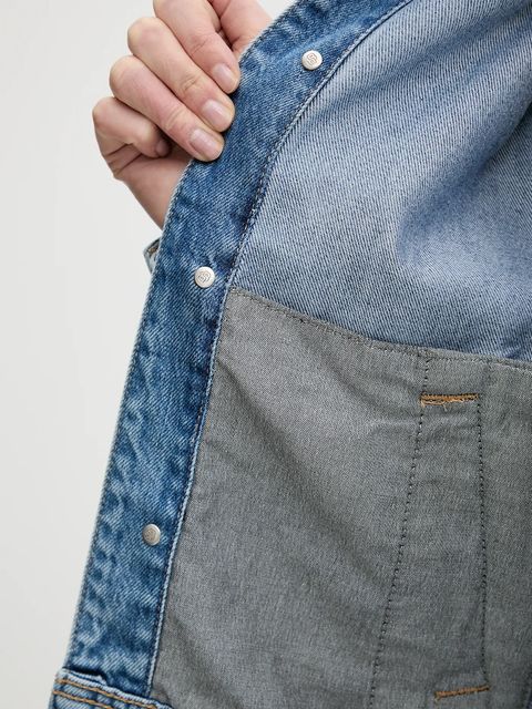 BOSS kurtka jeansowa kolor niebieski przejściowa 50538612