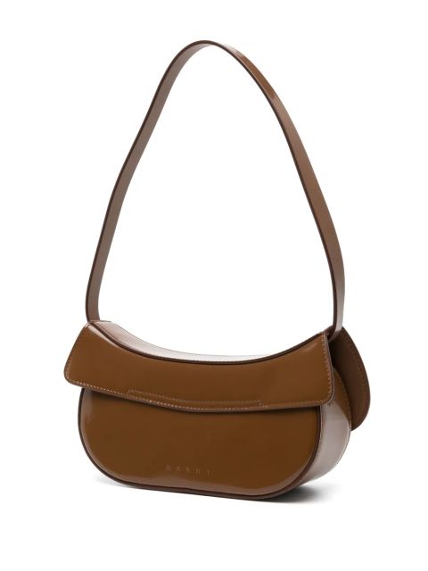 Marni leather clutch bag - Brown