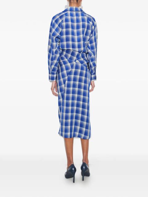 Tory Burch plaid shirtdress - Blue