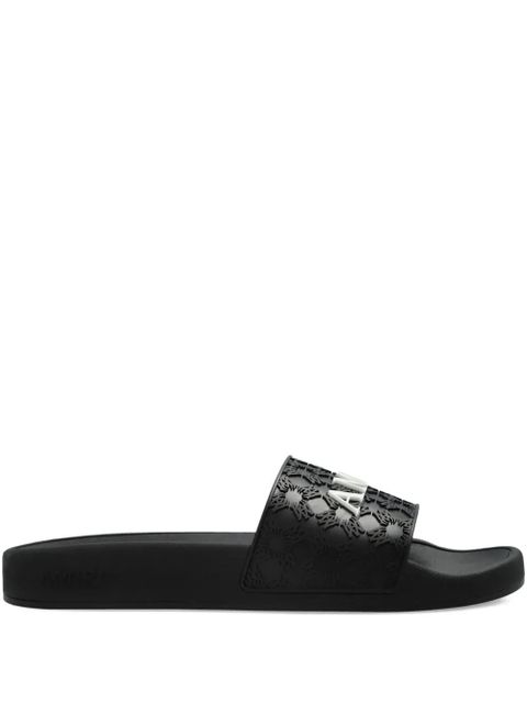 AMIRI MA Quad logo-embossed slides - Black - zdjęcie produktu nr 1