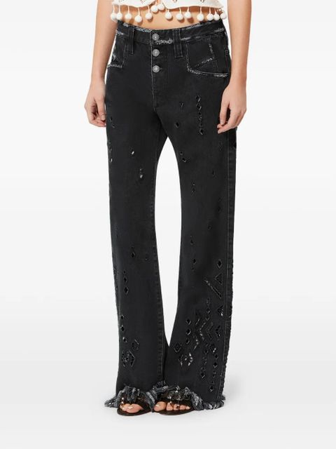ISABEL MARANT Amia cut-out jeans - Black