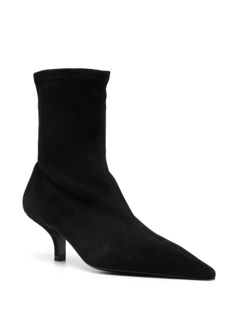 TOTEME 60mm The Suede sock boots - Black - zdjęcie produktu nr 2