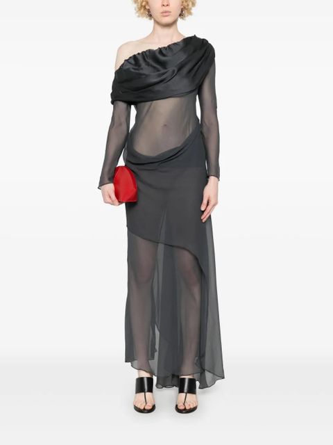 Christopher Esber sheer maxi dress - Grey - zdjęcie produktu nr 2