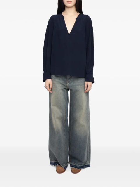 Zadig&Voltaire Torny V-neck blouse - Blue - zdjęcie produktu nr 2
