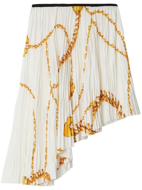 Burberry chain-print asymmetric skirt - White - zdjęcie produktu nr 1