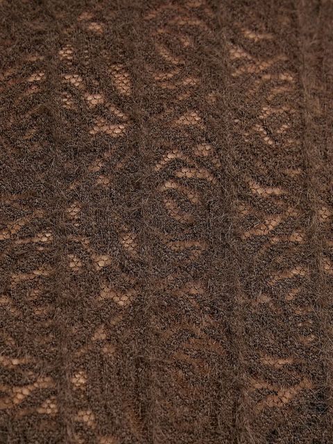 United Colors of Benetton sweter damski kolor brązowy lekki z półgolfem 5W77DQ0AT