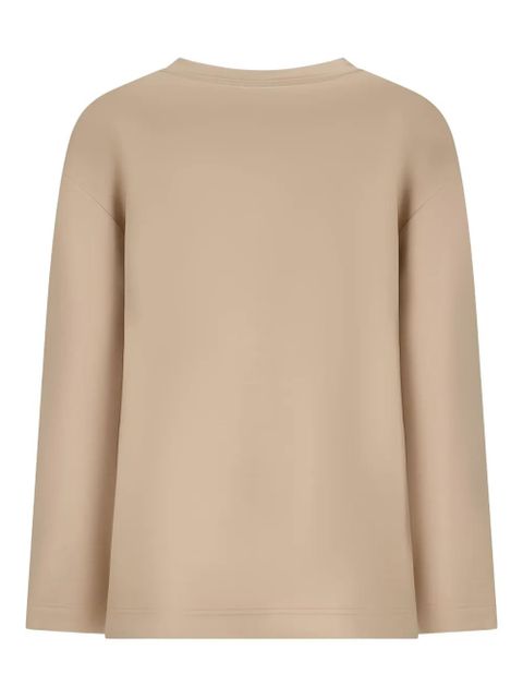 Max Mara long-sleeves embossed-logo sweatshirt - Neutrals - zdjęcie produktu nr 2