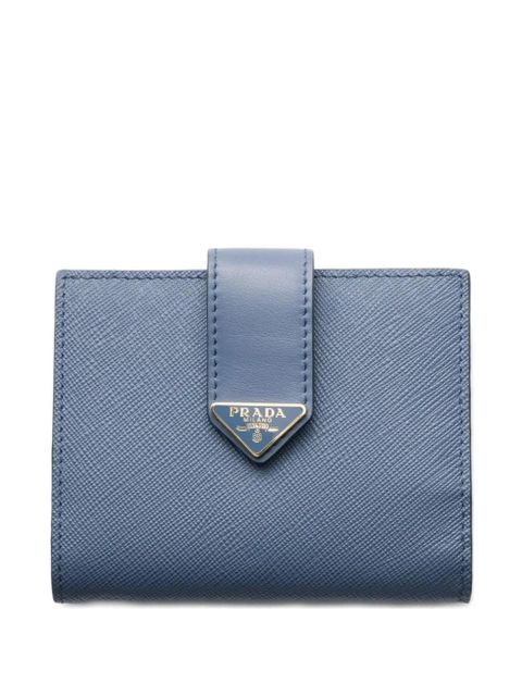 Prada small Saffiano and smooth leather wallet - Blue - zdjęcie produktu nr 1