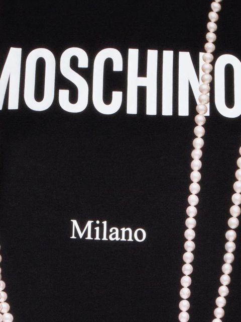 Moschino logo-print T-shirt - Black