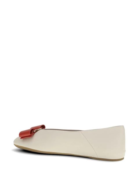Ferragamo Vara bow leather ballet flats - Neutrals - zdjęcie produktu nr 2