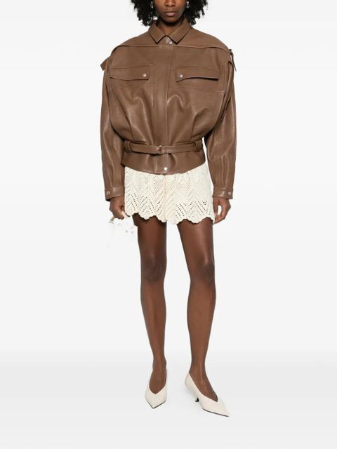 Magda Butrym button belted jacket - Brown - zdjęcie produktu nr 2