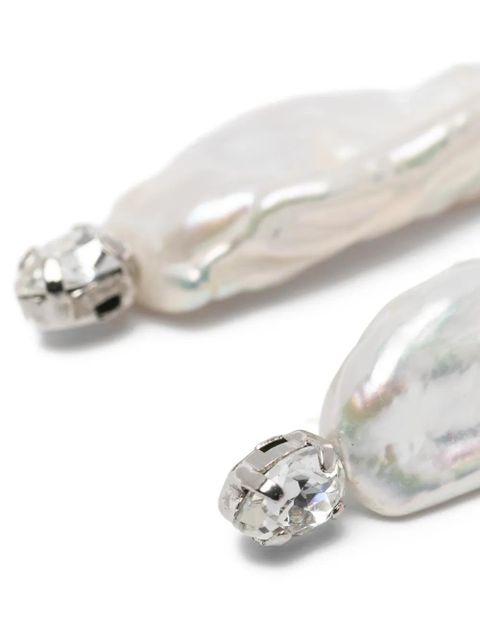 Simone Rocha crystal pearl earrings - Silver