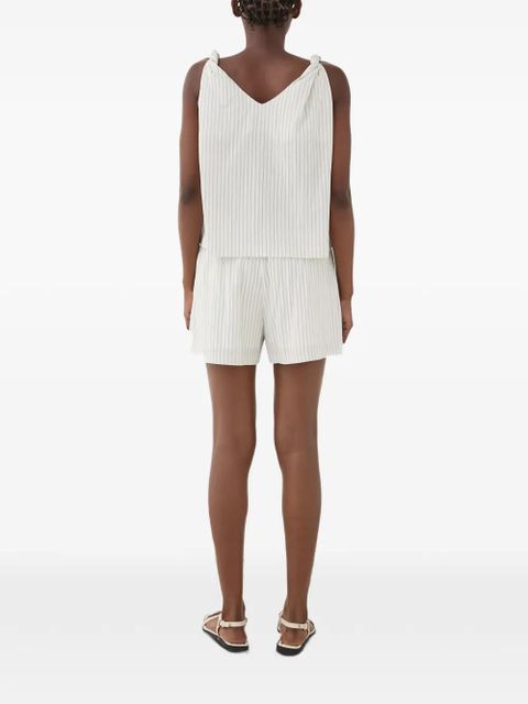 Eleh knotted striped top - Neutrals