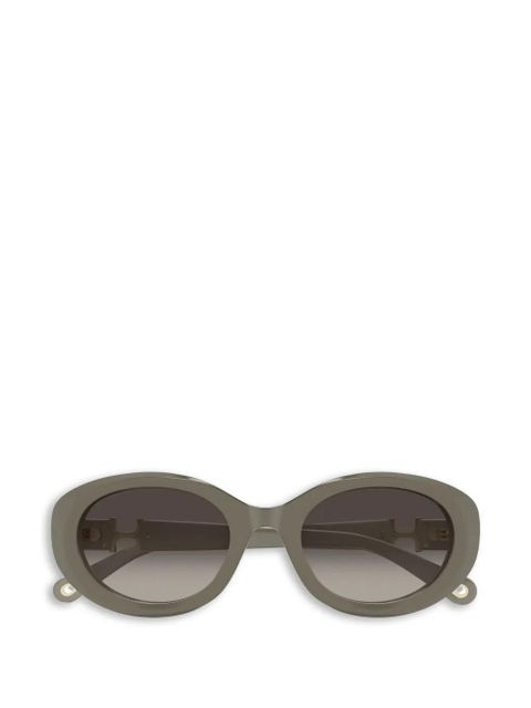 Chloé Eyewear oval-frame sunglasses - Grey - zdjęcie produktu nr 1