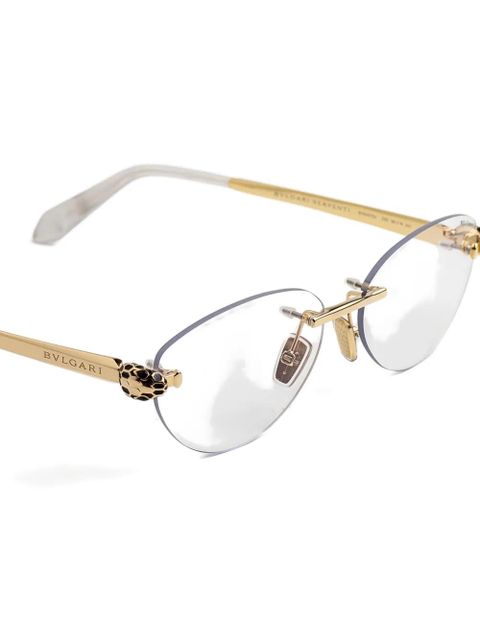 Bvlgari Serpenti rimless glasses - Gold