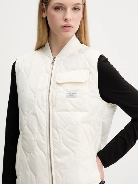 Guess Jeans bezrękawnik kolor beżowy przejściowy W5YN76 WHG02