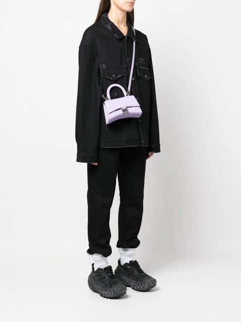 Balenciaga XS Hourglass top-handle bag - Purple