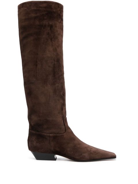 KHAITE The Marfa 35mm knee-high boots - Brown - zdjęcie produktu nr 1