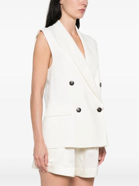 Max Mara Staia double-breasted waistcoat - White