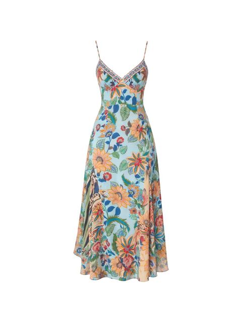 FARM Rio Delhi floral sleeveless maxi dress - Blue - zdjęcie produktu nr 1