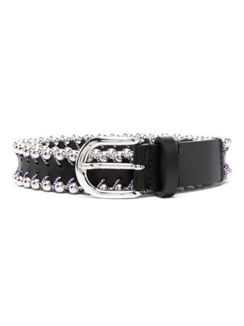 ISABEL MARANT Civan leather belt - Black - zdjęcie produktu nr 1