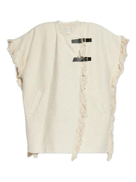 ISABEL MARANT Greya fringed coat - Neutrals - zdjęcie produktu nr 1