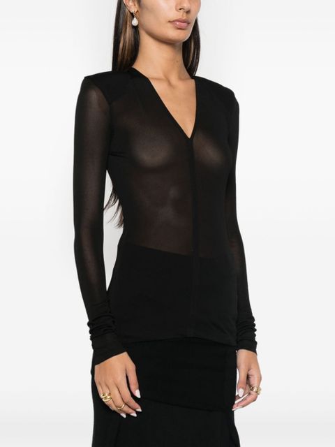 TOTEME plunging V-neck top - Black