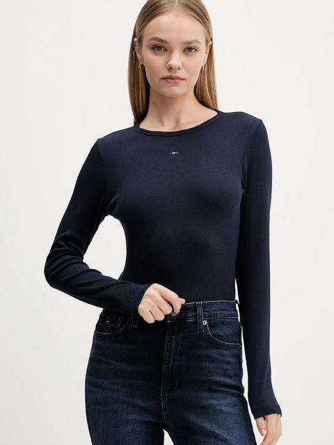 Tommy Jeans longsleeve 2-pack damski kolor granatowy DW0DW17716 - zdjęcie produktu nr 1