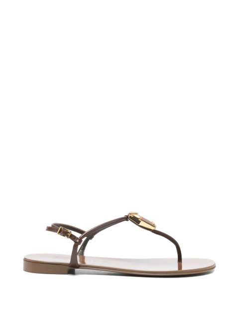 Giuseppe Zanotti buckle embellished sandals - Brown - zdjęcie produktu nr 1