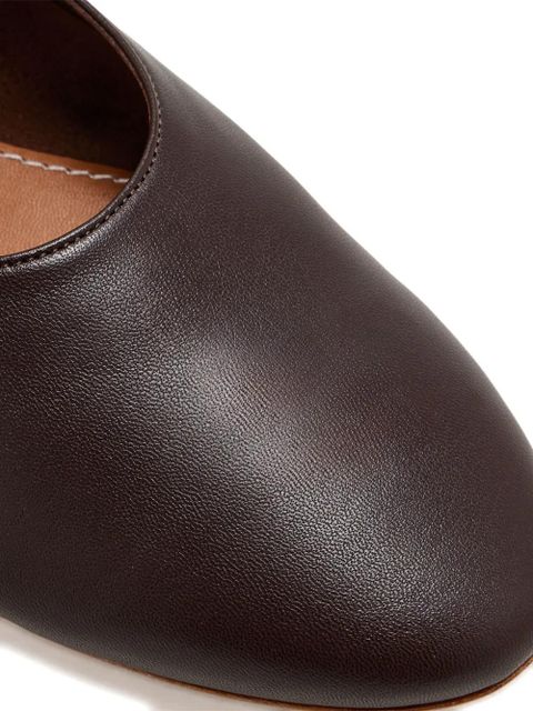 STAUD Alba leather ballet flats - Brown