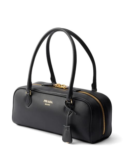 Prada medium leather top-handle bag - Black