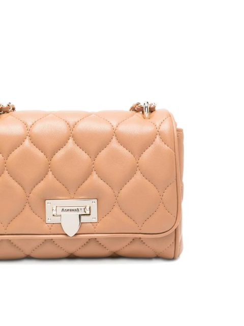 Aspinal Of London Lottie quilted crossbody bag - Brown