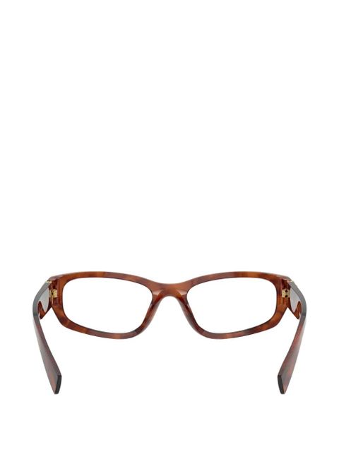 Miu Miu Eyewear logo-detail glasses - Brown