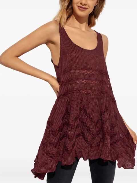 Free People patterned ruffled top - Red - zdjęcie produktu nr 1