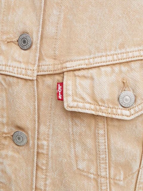 Levi's kurtka jeansowa damska kolor beżowy przejściowa A9155