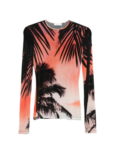 Rabanne palm print T-shirt - Orange - zdjęcie produktu nr 1