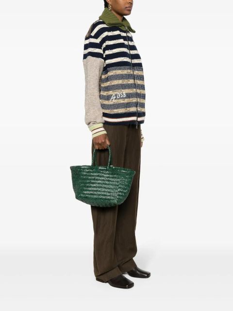 DRAGON DIFFUSION Triple Jump Small woven tote bag - Green